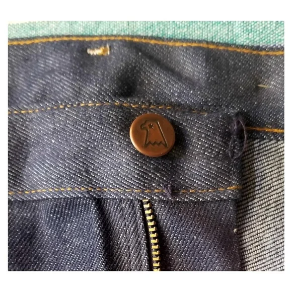 VINTAGE 80's DEADSTOCK DAKOTA BY 5 BROTHERS RAW DENIM JEANS- SIZE 42X32